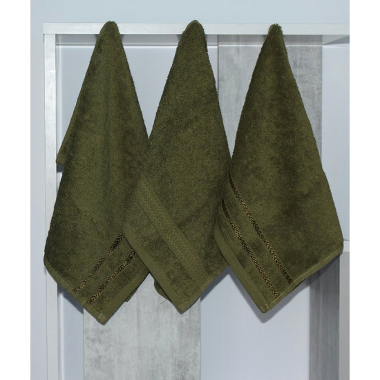 Набор полотенец 30х50 (3 шт) зелен.