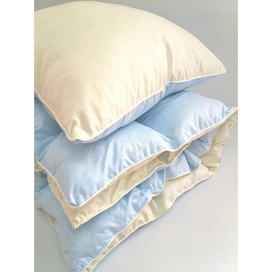 Комплект одеяло и подушка голубой