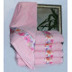 Полотенце махровое Весна розовое цветы 70х140