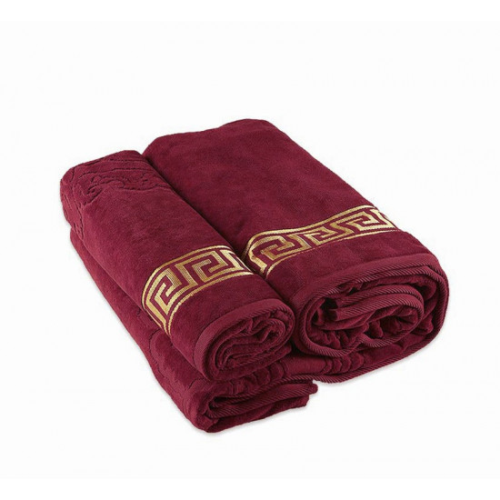 Полотенце махровое Versace бордо